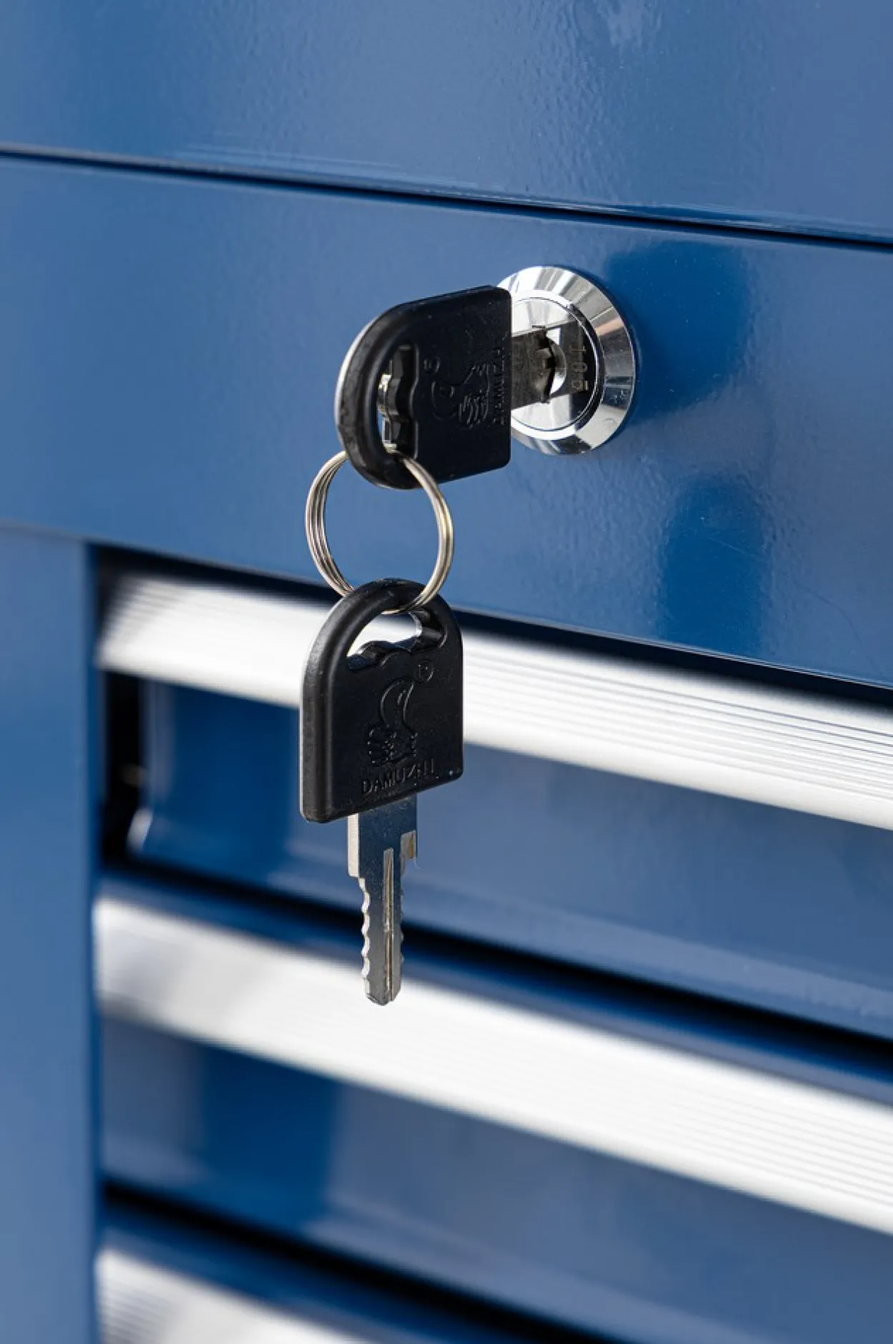 2 in 1 Werkstattwagen - blau, 7 Schubladen