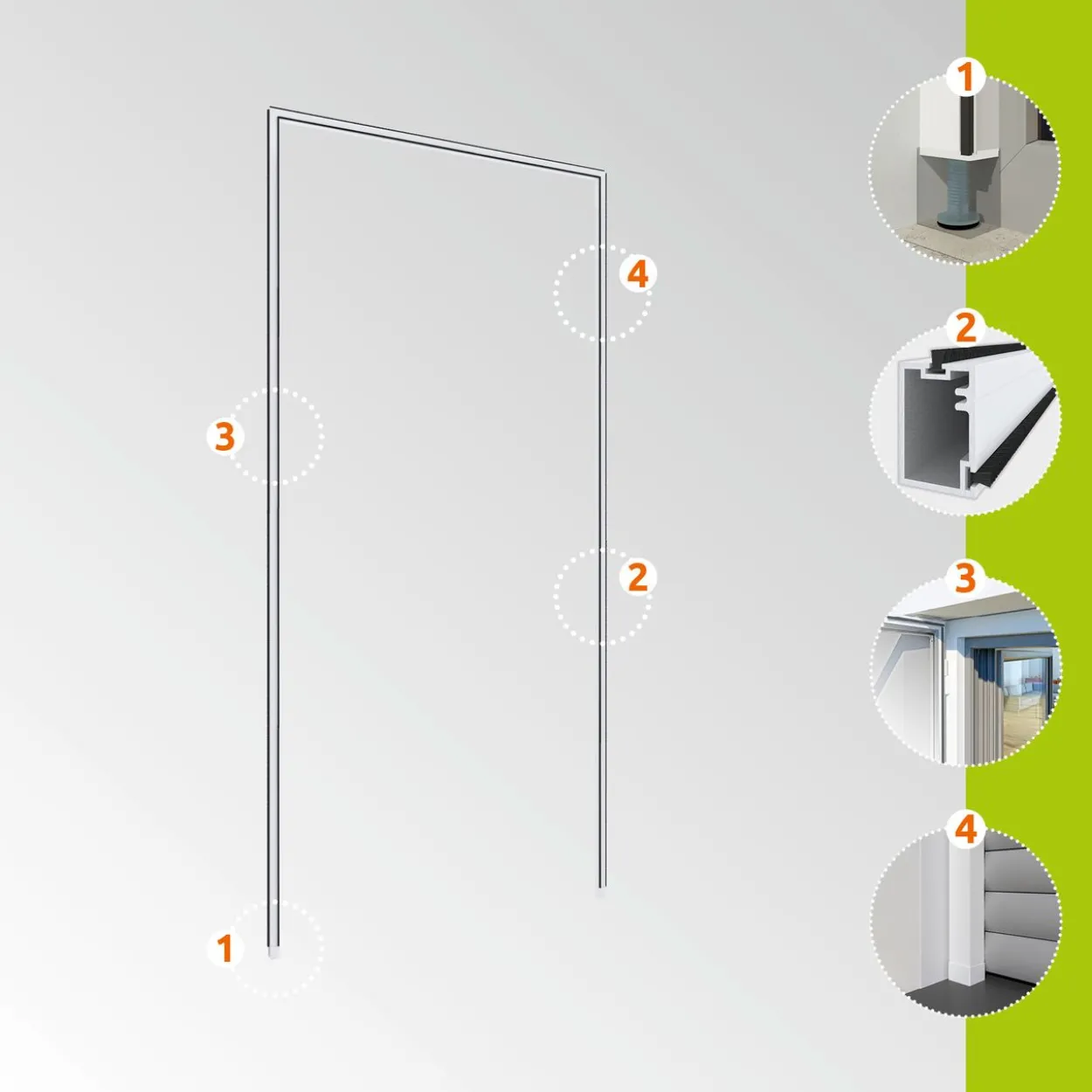 IS Expert Montagerahmen 125x245cm W