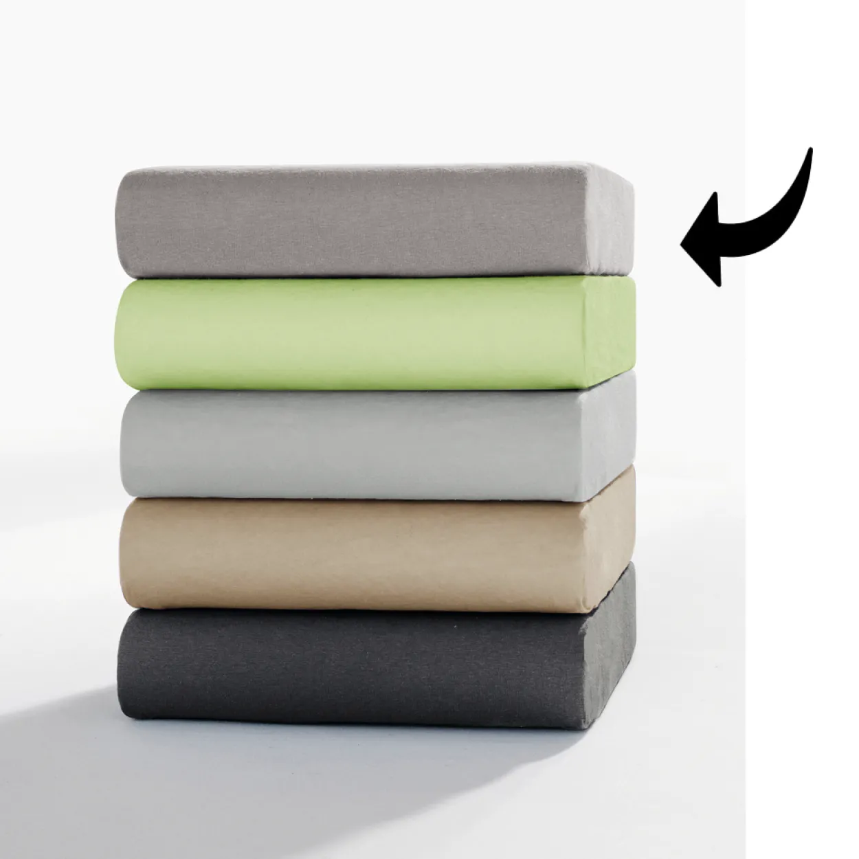Jersey Spannbetttuch für Topper + Boxspringbett