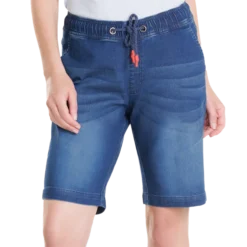 Jogg-Jeans Bermuda für Damen Darkblue