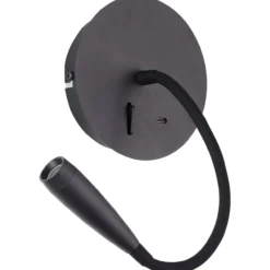 Jutta Wandleuchte, USB-Anschluss, flexibler Lesearm, 14 cm Durchmesser