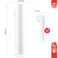 KAMINIO Ofenrohr MAX für Elektrokamine - Nachbildung eines Schornsteins mit Rosette - Weiß
