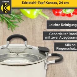Karl Krüger - Edelstahl Fleischtopf Kansas 24 cm