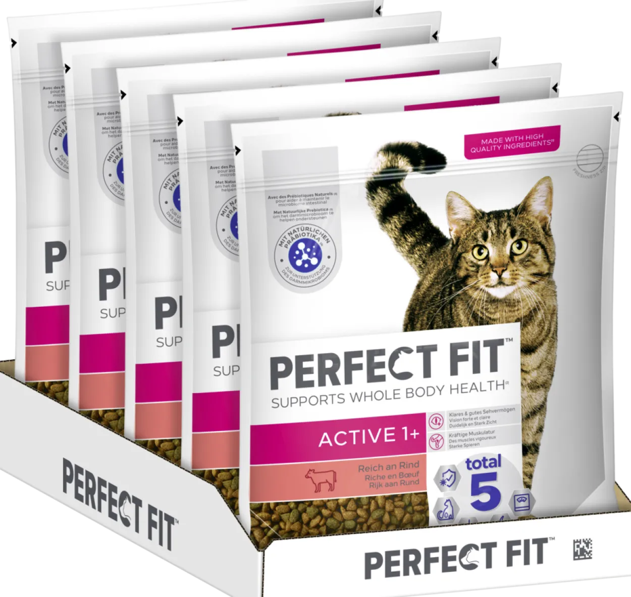 Katze Beutel Active 1+ mit Rind 1,4kg