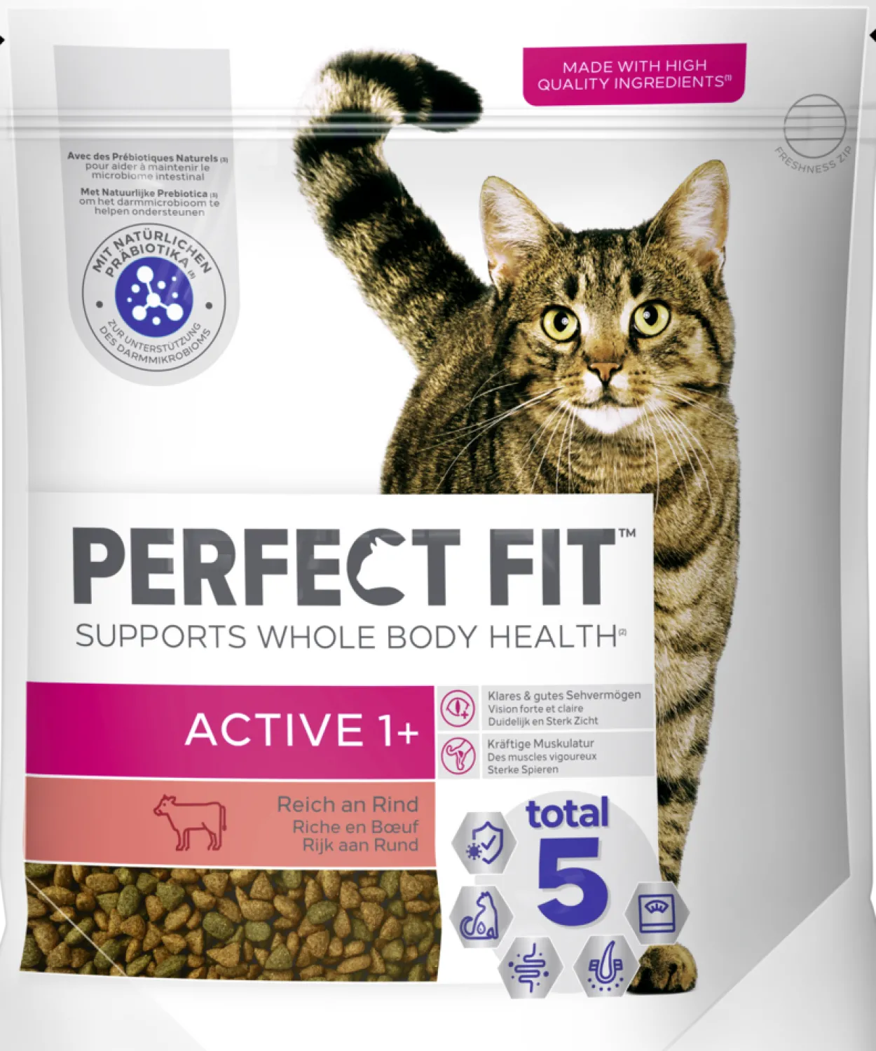 Katze Beutel Active 1+ mit Rind 1,4kg