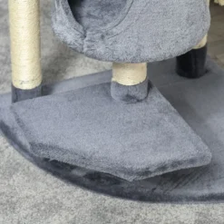 Katzenbaum Ecke Kratzbaum Spielbaum Katzenkratzbaum Katzen Kletterbaum Hellgrau 200 cm