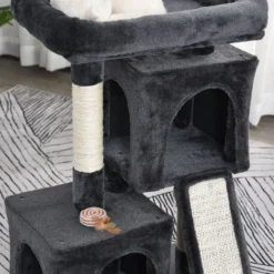 Katzenbaum Katzenkratzbaum Katzenbaum mit Sisalsäulen Dunkelgrau