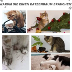 Katzenbaum Katzenkratzbaum Katzenbaum mit Sisalsäulen Dunkelgrau