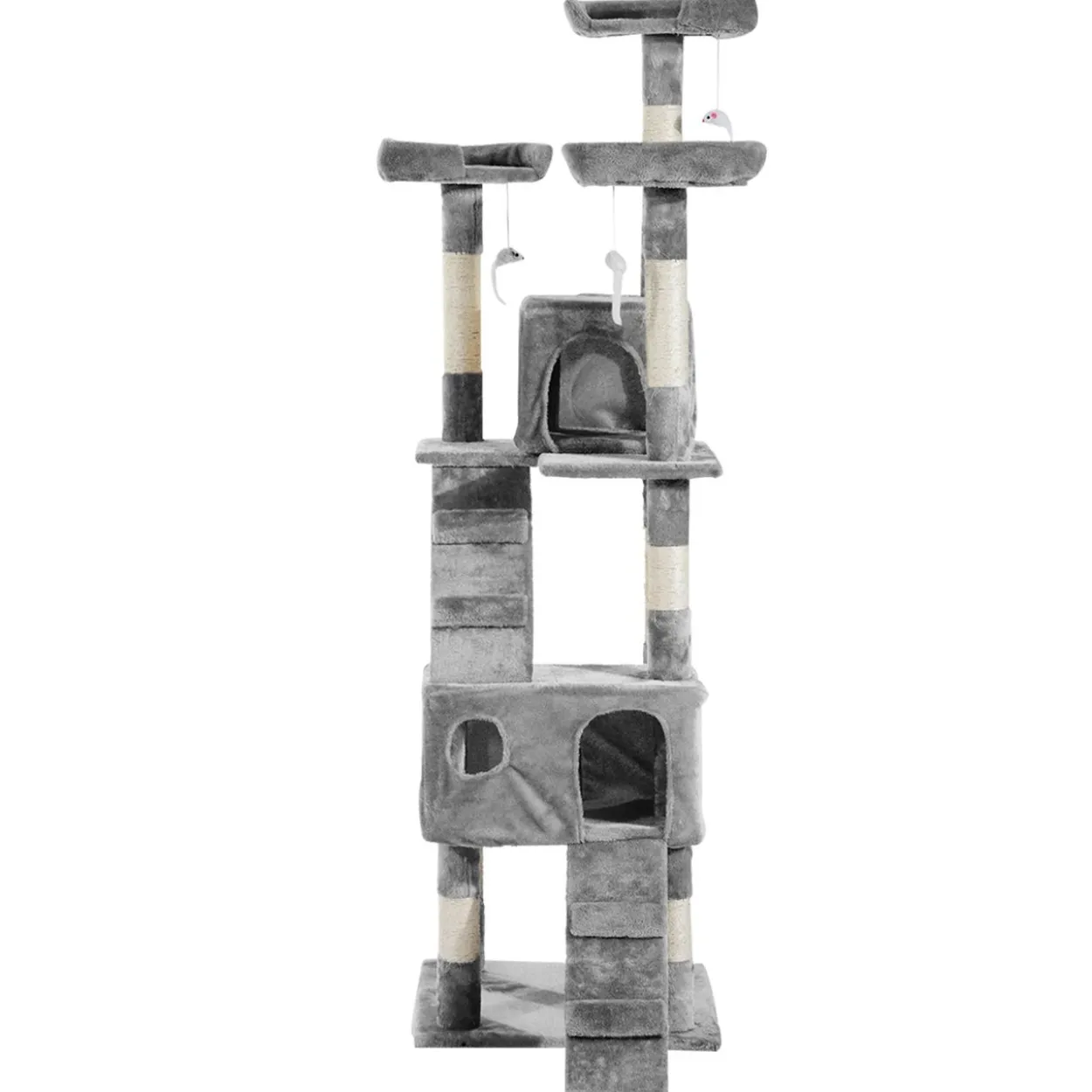 Katzenbaum Kratzbaum Katzenkratzbaum Kletterbaum Katze Sisal (Grau)