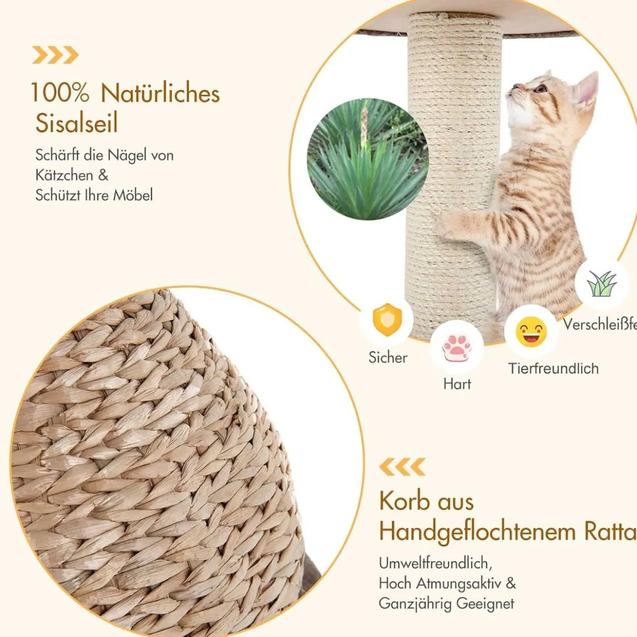 Katzenbaum mit Höhle, ?48x70,5cm