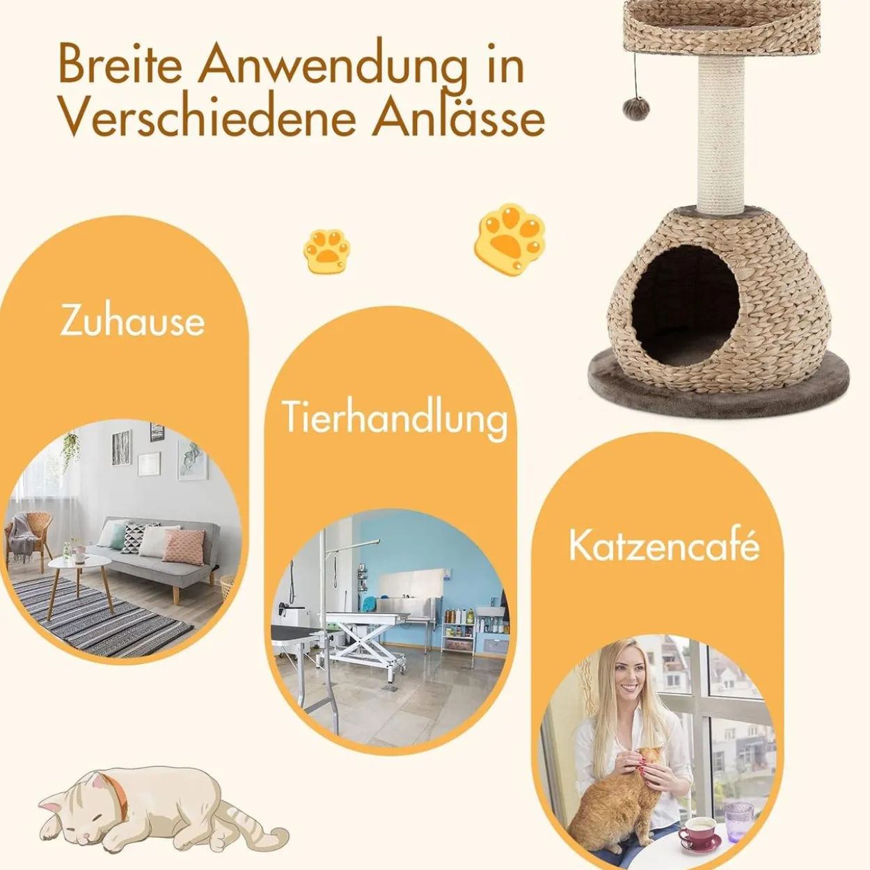 Katzenbaum mit Höhle, ?48x70,5cm