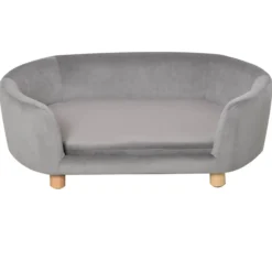 Katzensofa Haustiersofa Hundesofa Samt moderne Hellgrau