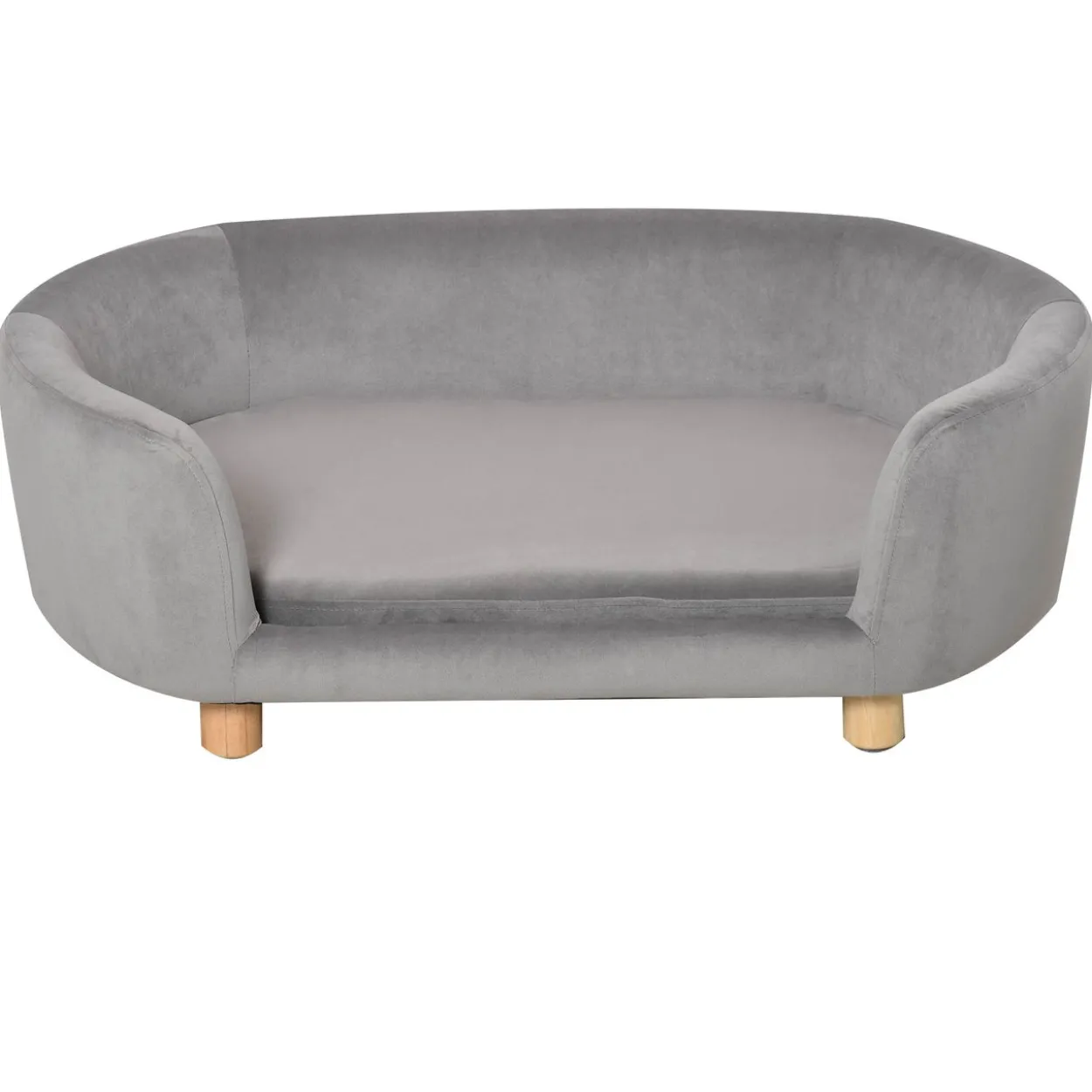 Katzensofa Haustiersofa Hundesofa Samt moderne Hellgrau