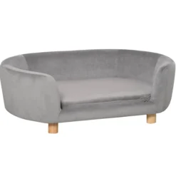 Katzensofa Haustiersofa Hundesofa Samt moderne Hellgrau