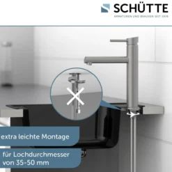 Küchenarmatur Edelstahl massiv, 360° schwenkbarer Wasserhahn Küche, Mischbatterie Küche