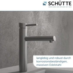 Küchenarmatur Edelstahl massiv, 360° schwenkbarer Wasserhahn Küche, Mischbatterie Küche