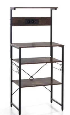 Küchenregal, ca. 60 x 40 x 133 cm - Braun