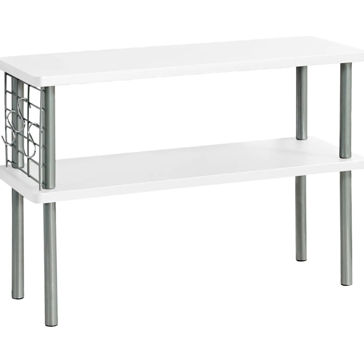 Küchenregal mit 2 Ebenen, weiß