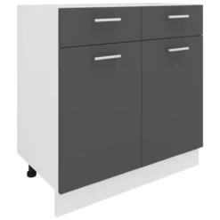 Küchenschrank Breite 80 cm Schublade Unterschrank Küche Küchenmöbel Esilo