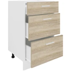 Küchenschrank Breite 50 cm Schublade Unterschrank Küche Küchenmöbel Esilo