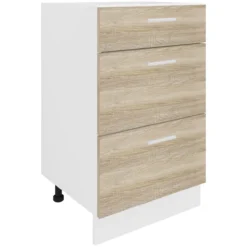 Küchenschrank Breite 50 cm Schublade Unterschrank Küche Küchenmöbel Esilo