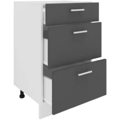 Küchenschrank Breite 50 cm Schublade Unterschrank Küche Küchenmöbel Esilo