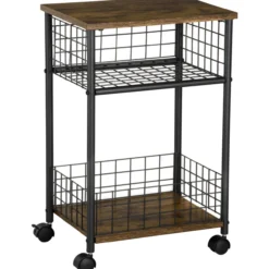 Küchenwagen Spanplatte Rustikal-Braun 40 x 30 x 62 cm