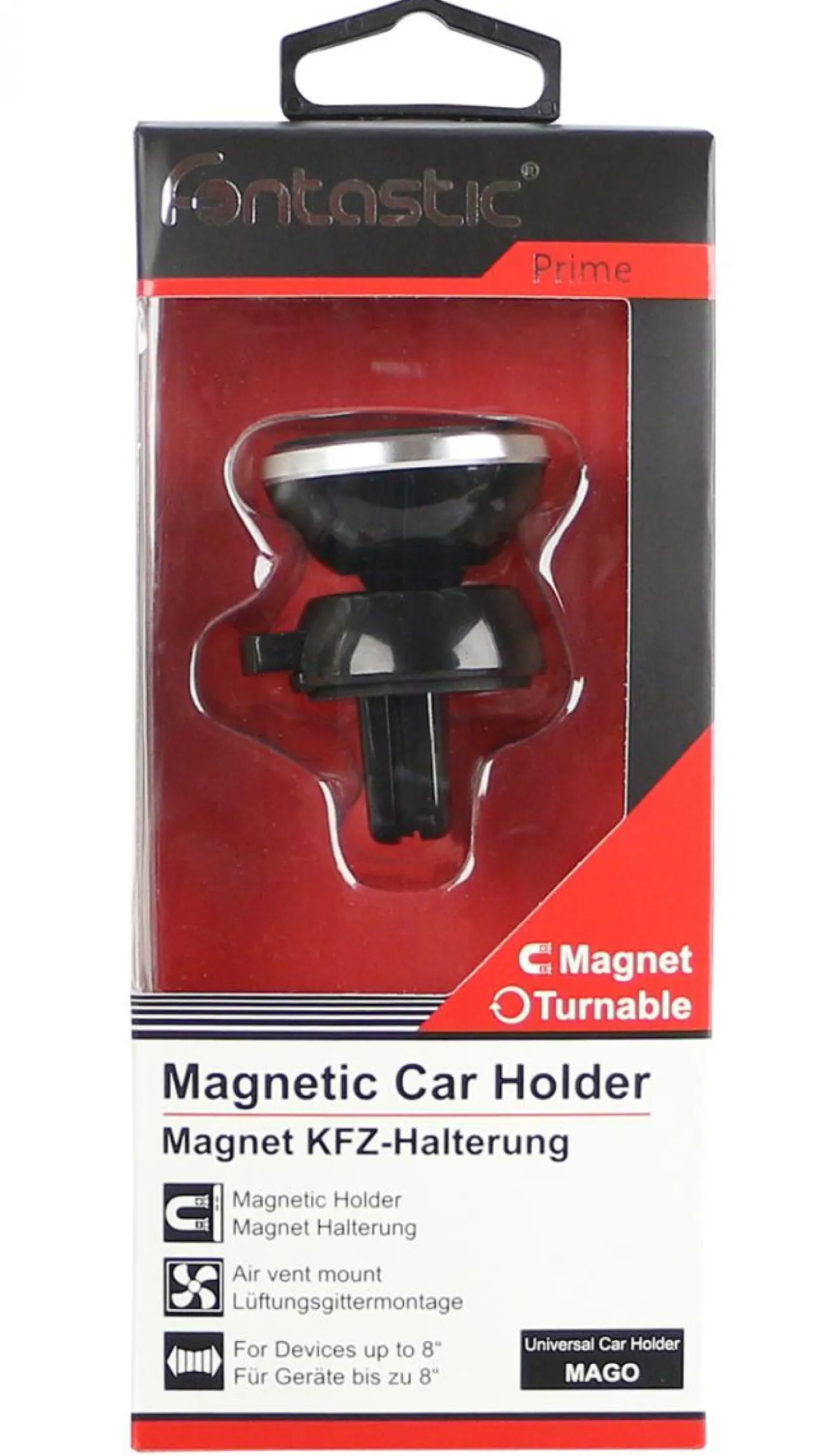 Kfz Magnet Lüftungsgitter Halterung Mago sw