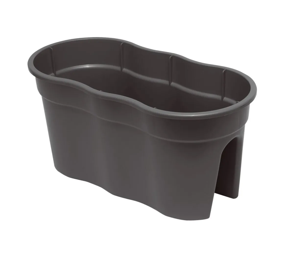 KHW Geländerblumentopf Flowerclip XL, 2er Set, anthrazit