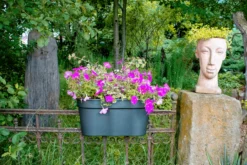 KHW Geländerblumentopf Flowerclip XL, 2er Set, anthrazit