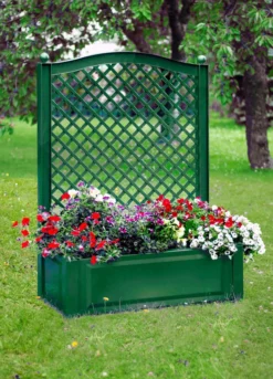 KHW Pflanzkasten 100 cm mit Spalier, grün