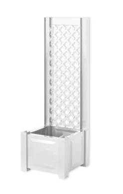 KHW Pflanzkasten 43 cm mit Spalier, weiß
