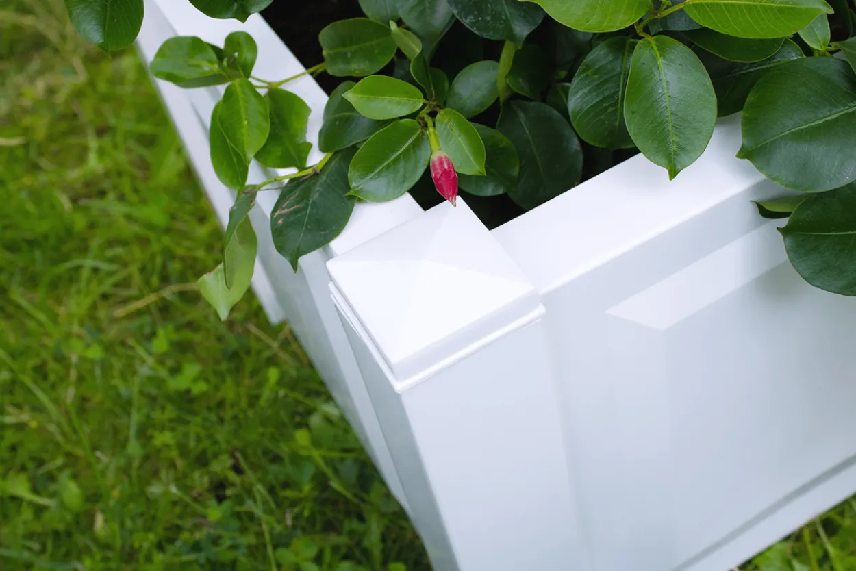 KHW Pflanzkasten 43 cm mit Spalier, weiß