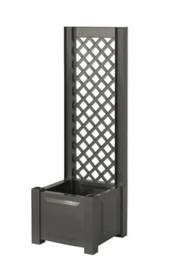KHW Pflanzkasten 43 cm mit Spalier, anthrazit - 2er Set