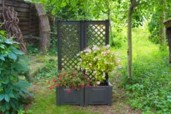 KHW Pflanzkasten 43 cm mit Spalier, anthrazit - 2er Set