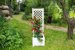 KHW Pflanzkasten mit Spalier 43 cm, weiß - 2er Set