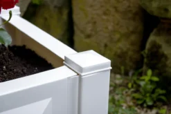 KHW Pflanzkasten mit Spalier 43 cm, weiß - 2er Set