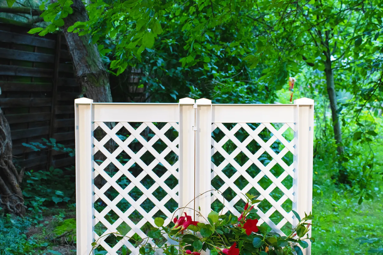 KHW Pflanzkasten mit Spalier 43 cm, weiß - 2er Set