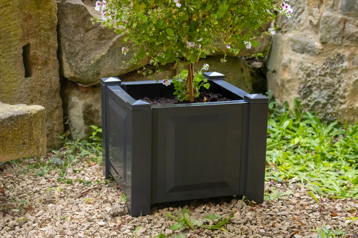 KHW Pflanzkasten quadratisch, anthrazit