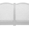 KHW Spalier 100 cm mit Erdspießen + Dekokugeln, 2er Set, weiß