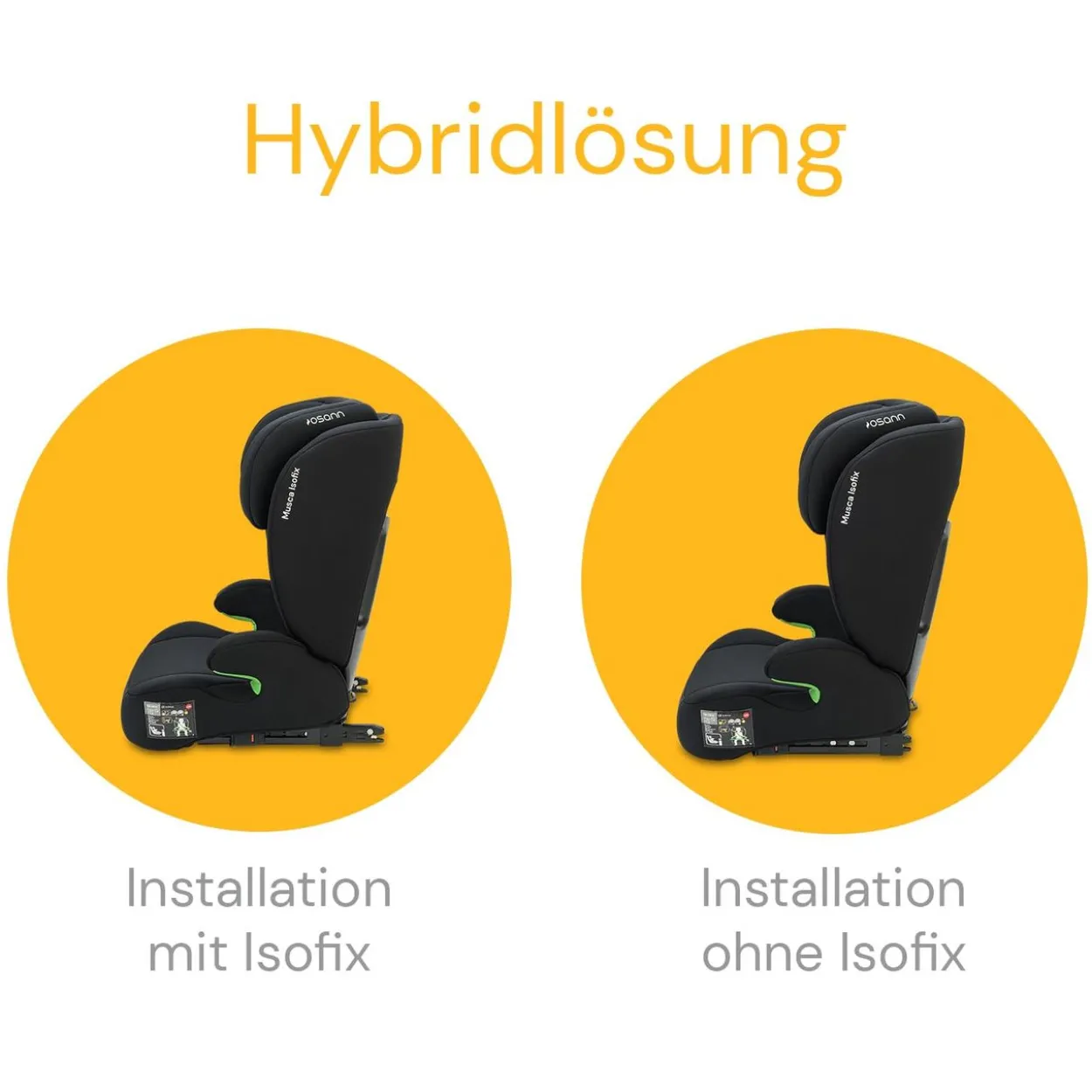 Kinderautositz Musca Isofix i-Size - Black