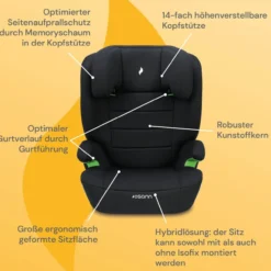 Kinderautositz Musca Isofix i-Size - Black