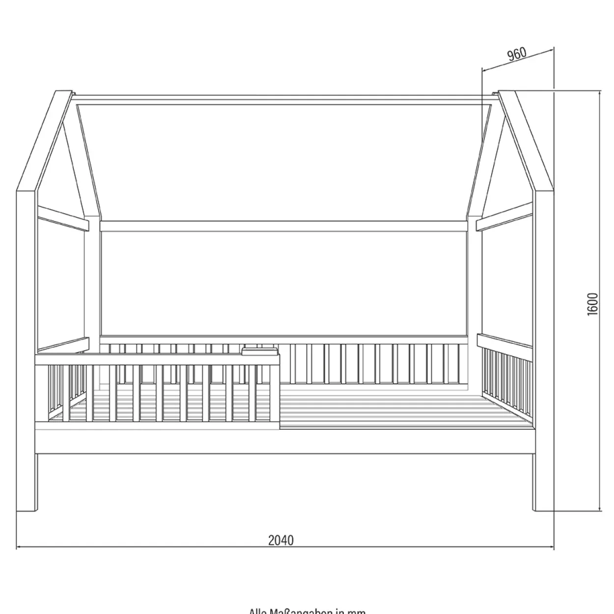 Kinderbett STERNENLAND – 90 x 200 cm Weiß