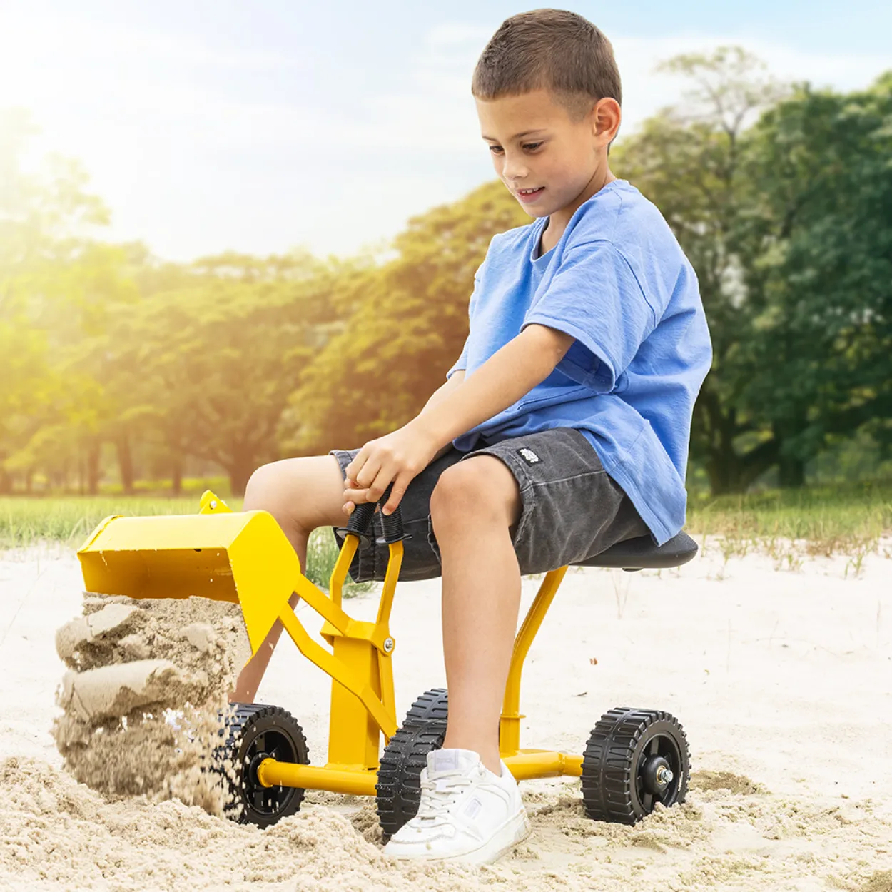 Kinder-Bulldozer mit Schaufel