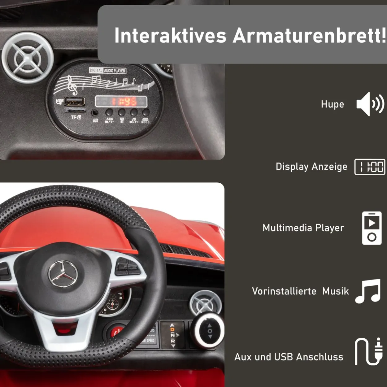 Kinder Elektroauto ab 3 Jahren rot