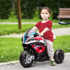 Kinder Elektro-Motorrad Kindermotorrad Elektro-Dreirad ab 18 Monaten Rot