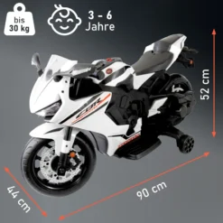 Kindermotorrad mit abnehmbaren Stützrädern, elektrisches Kinderfahrzeug