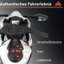 Kindermotorrad mit abnehmbaren Stützrädern, elektrisches Kinderfahrzeug