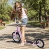 Kinderroller mit Bremsen 16/12 Zoll Rosa