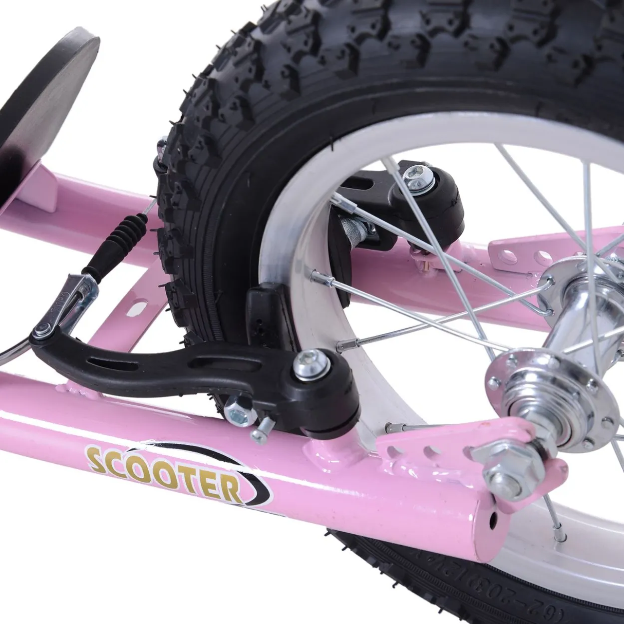 Kinderroller mit Bremsen 16/12 Zoll Rosa